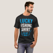 T-shirt Pêche chanceuse pour chasseur et pêcheur de poisso (Devant entier)