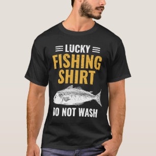 T-shirt Pêche chanceuse pour le chasseur de poissons et pê