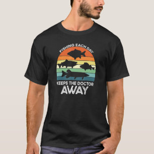 T-shirt Pêche Chaque Jour - La Carpe Perche Truite Et Broc