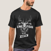T-shirt Pêche Chasse Funny Poisson Deer Chasseur Gag Don M (Devant)
