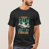 T-shirt Pêche Conserver le calme et aller (Devant)