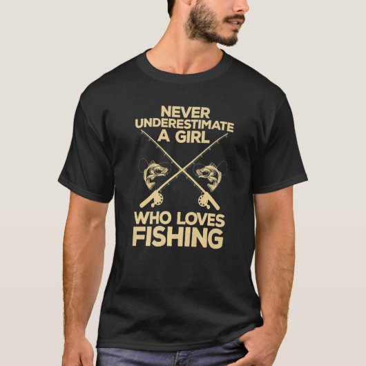 T-shirt Pêche cool Pour Femmes Filles Pêcheur Pêcheur Lure (Devant)