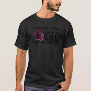 T-shirt Pêche Cool pour femmes filles Truite Pêcheur à la