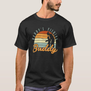 T-shirt Pêche Copain Pêcheur Fils Papa Fête Des Pères Rétr