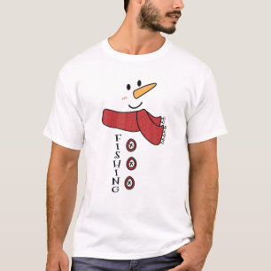 T-shirt Pêche Costume Snowman Famille Correspondant Funny