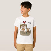 T-shirt Pêche d'amour de filles (Devant entier)