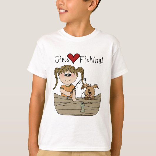 T-shirt Pêche d'amour de filles (Devant)