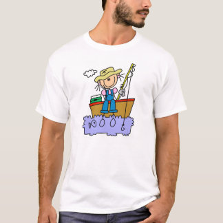 T-shirt Pêche de fille de bâton