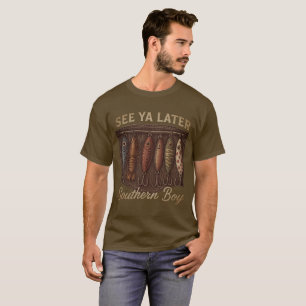 T-shirt Pêche de garçon du Sud Chasse rustique