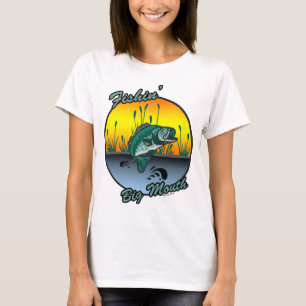 T-shirt Pêche de grandes chemises de pêche de bouche
