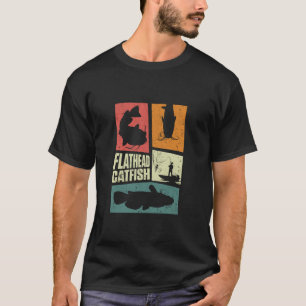 T-shirt Pêche de la barbue plate Chasseur de poisson-chat