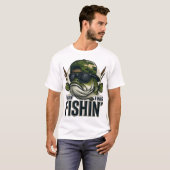 T-shirt Pêche de la basse drôle (Devant entier)