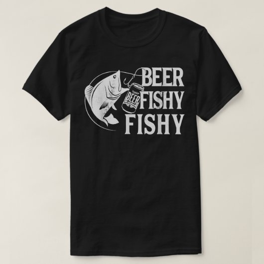 T-shirt Pêche de la bière pêche amusante (Design devant)