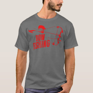 T-shirt Pêche de la boue avec Silhouette de BowFishing cha