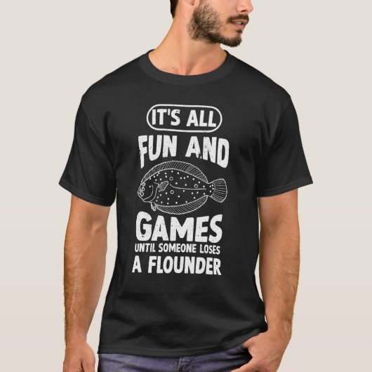 T-shirt Pêche de la plie flet (Devant)