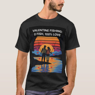 T-shirt Pêche de la Saint-Valentin Zéro Poisson 100 Amour