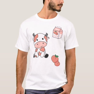 T-shirt Pêche de la vache Lait Kawaii Vaches de pêche japo