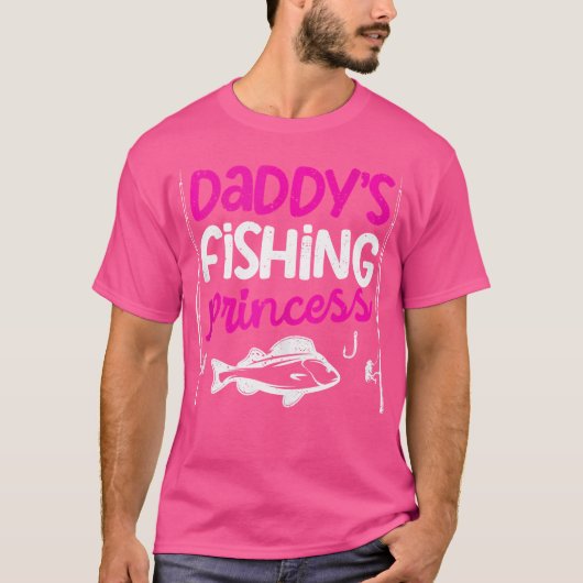 T-shirt Pêche De Papa Princesse Fille Pêcheurs Reel C (Devant)