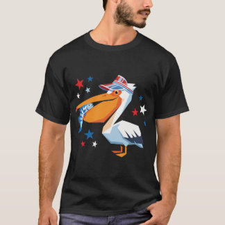 T-shirt Pêche de Pélican Patriotique 4 Juillet