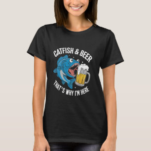 T-shirt Pêche de poisson-chat Poisson-chat & Bière C'est p