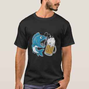 T-shirt Pêche de poisson-chat Poisson-chat & Bière C'est p