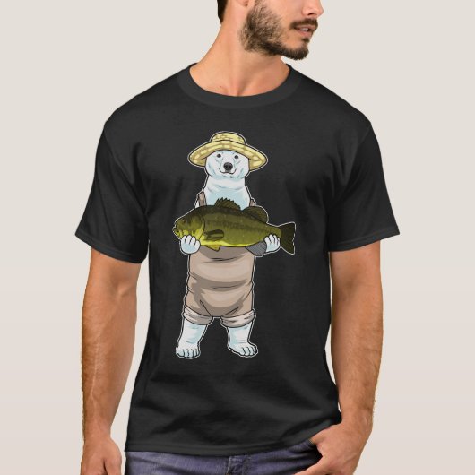 T-shirt Pêche de poisson de l'ours polaire (Devant)