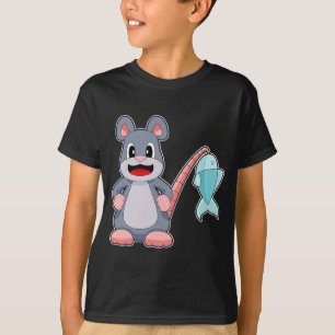T-shirt Pêche de poisson de souris