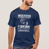 T-SHIRT PÊCHE DE PRÉVISION DE WEEK-END (Devant)