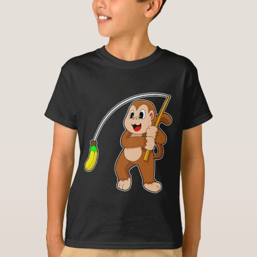 T-shirt Pêche de singe Banana Fisher (Devant)