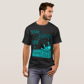 T-shirt Pêche de squelette sur une île (Devant entier)