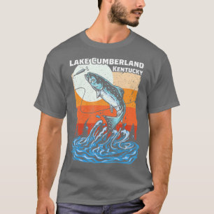 T-shirt Pêche d'été Retro Sunset Kentucky Cumberland La