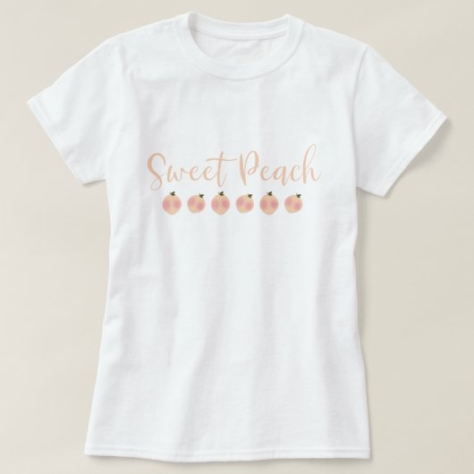 T-shirt Pêche Douce Pêches Mignon Tendance Mode Moderne (Design devant)
