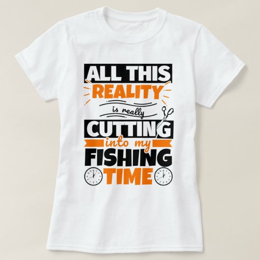 T-shirt Pêche Drôle Dire Hobby (Design devant)