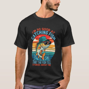 T-shirt Pêche drôle je suis si doué pour attraper des pois