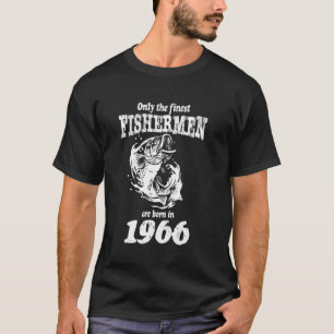 T-shirt Pêche drôle Les pêcheurs sont nés en 1966 Papa 59e