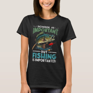T-shirt Pêche Drôle Pour Les Garçons Enfants Poisson Jeune