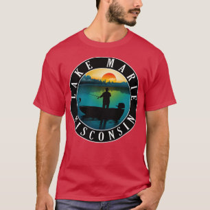 T-shirt Pêche du lac Marie Wisconsin