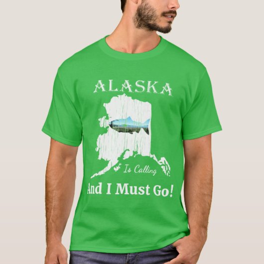 T-shirt pêche en Alaska (Devant)