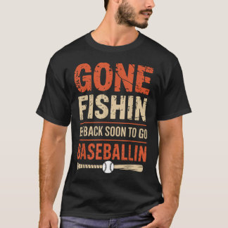 T-shirt Pêche et baseball amusants