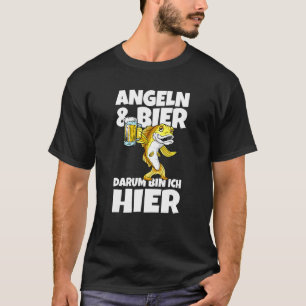 T-shirt Pêche et bière pour hommes Citation d'angler Fis