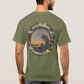 T-shirt pêche et Camo Round Design (Dos)