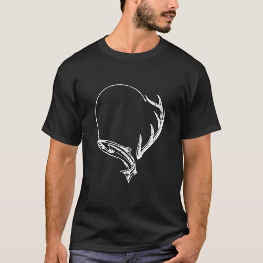 T-shirt Pêche Et Chasseur De Chasse Antler Elk Deer Chasse (Devant)