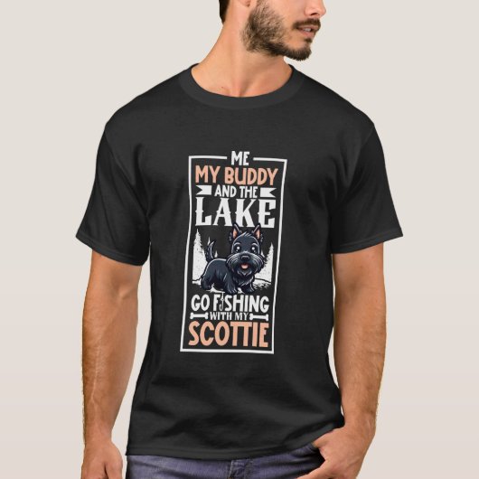 T-shirt Pêche et Terrier Écossais (Devant)