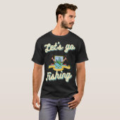 T-shirt Pêche Évolution drôle de l'homme (Devant entier)