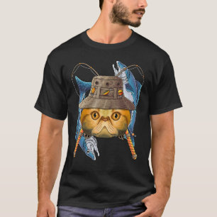T-shirt Pêche Exotic Shorthair Pêcheur Extérieur Chat Mouc