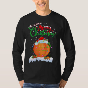 T-shirt Pêche Fruit Amour Noël Éclairage