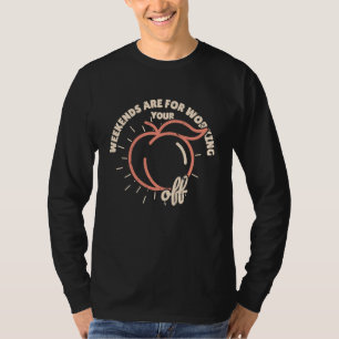 T-shirt Pêche Fruit Classique Pêche Abricot Week-ends à Tr