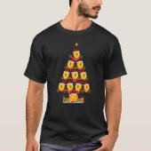 T-shirt Pêche Fruit Noël Fête Père Noël Ppêches Noël (Devant)