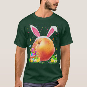 T-shirt Pêche Fruit Pâques Chasse aux Oeufs Lapin Pêche Pâ