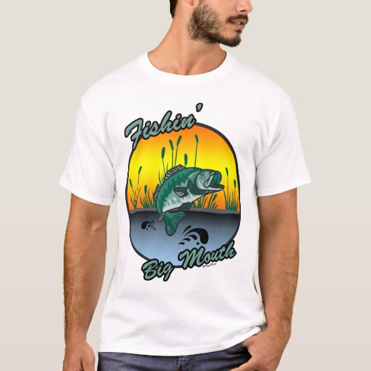 T-shirt Pêche Grosse Bouche Chemises de pêche (Devant)
